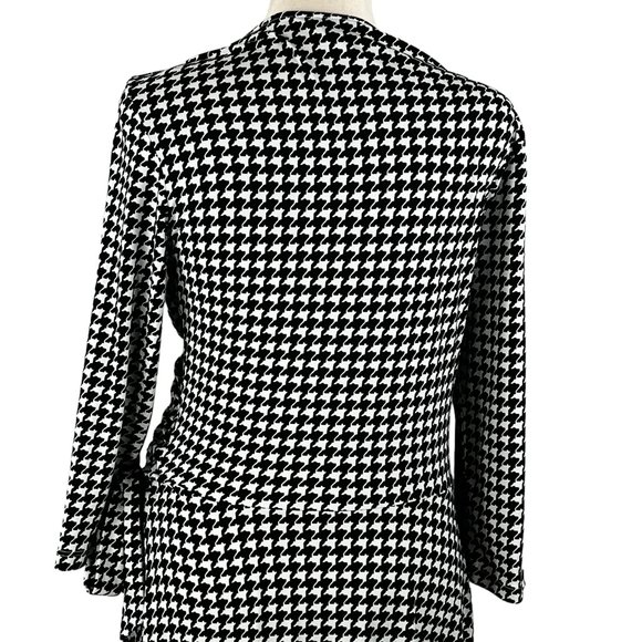 Like new! LEOTA Black and white Houndstooth Sweetheart Neckline Dress Si… - Picture 10 of 16